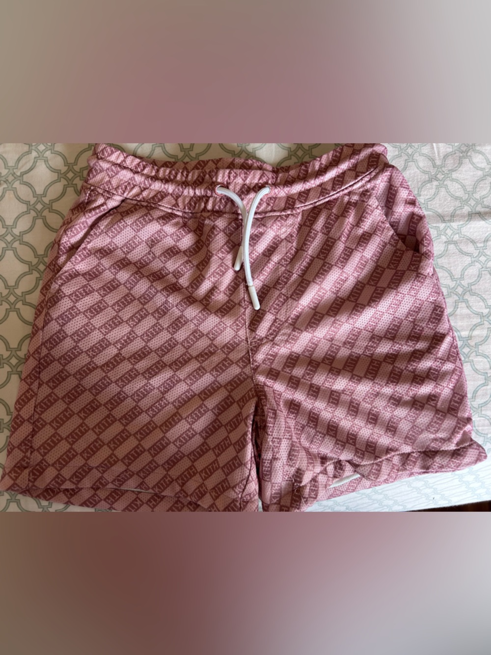 Kith Quilted Monogram Lavender Shorts